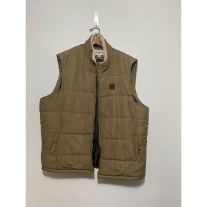 Field & Stream Men's 2XL Brown Sleeveless Puffer Vest Quilted Fleece Lined